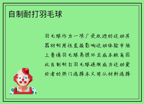 自制耐打羽毛球
